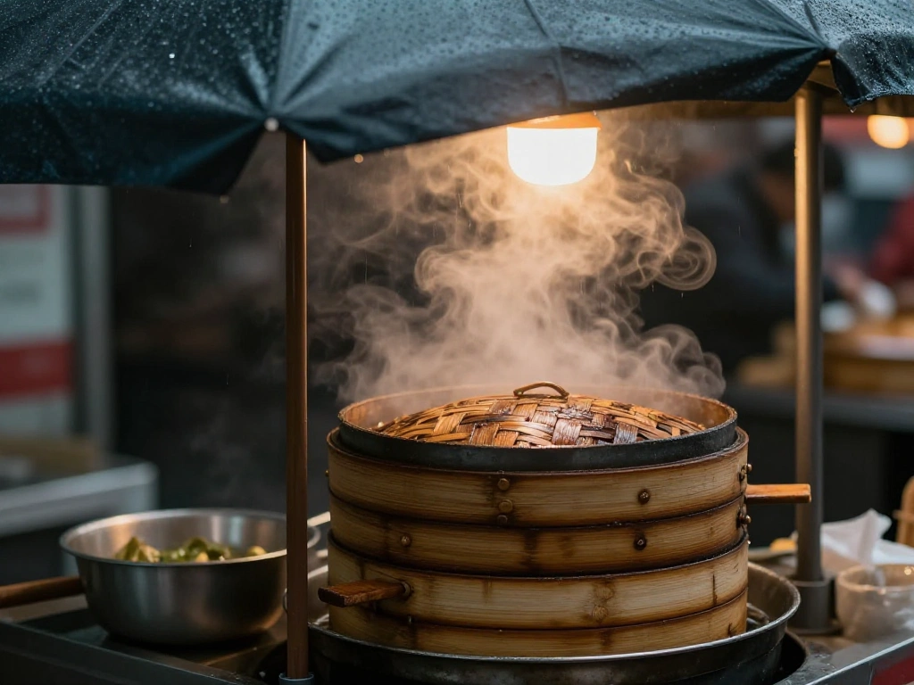 Rain-lit Night Bazaar, plate 5